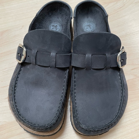 BIRKENSTOCK Buckley Leather Clog Women's Size US 7-7½ EU 38 Black - Picture 2 of 9